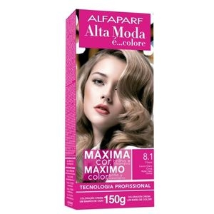 #ALTA MODA TINT KIT 8.1 LOURO CLARO CINZA 150G
