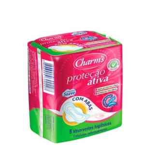 CHARMS ABSORVENTE PROT ATIVA C/ ABAS 8UN