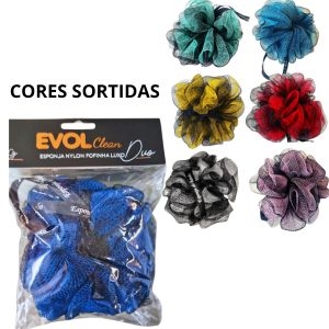 EVOL ESPONJA BANHO NYLON FOFINHA LUXO