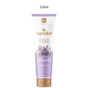 AGRADAL CR MAOS LUVA SILICONE LAVANDA 60G