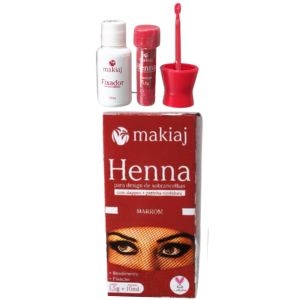 MAKIAJ HENNA MARROM 1.5G+FIX 10ML