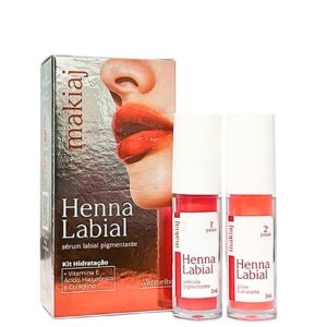 MAKIAJ HENNA LABIAL+GLOSS 3ML VERMELHO
