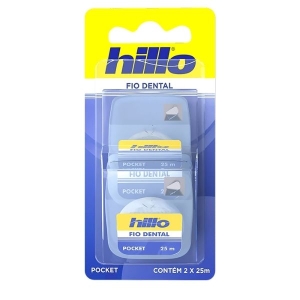 *HILLO FIO DENTAL POCKET 25M 2UN@