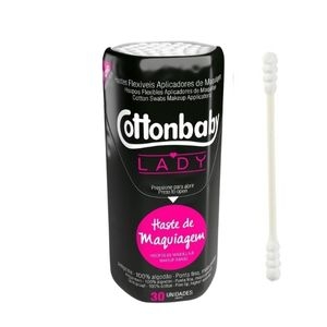 COTTON HASTE APLICADOR MAQUIAGEM LADY 30UN