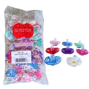GURITEX CHUPETA BICO REDONDO COLORS 25UN PACOTE