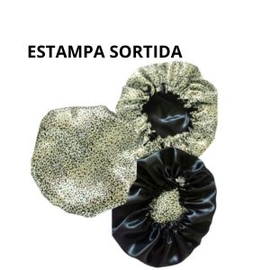 TOUCA CETIM DUPLA ESTAMPADA