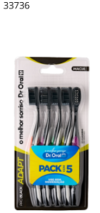 BIO ESCOVA DENTAL DR.ORAL-105 MACIA BLACK ADAPT 5UN