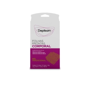 *DEPILSAM FOLHAS PRONTAS CORPORAL MEL 10 PARES