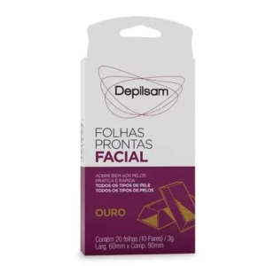 *DEPILSAM FOLHAS PRONTAS FACIAL OURO 10 PARES