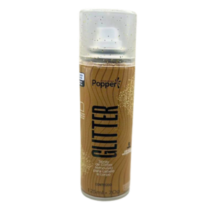 POPPER SPRAY TINTA CABELO DOURADO GLITTER 125ML
