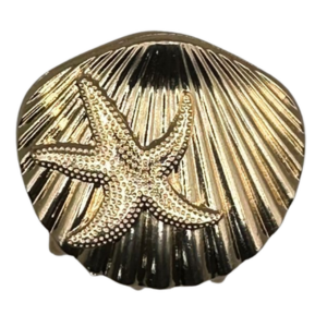 PIRANHA CONCHA METAL 5CM DOURADO 2303 UNITARIO