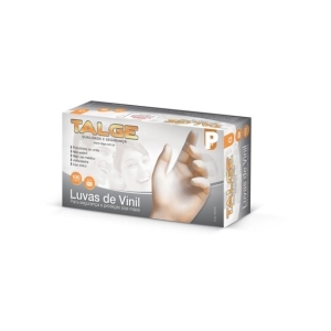 TALGE LUVA VINIL C/PO P 100UN