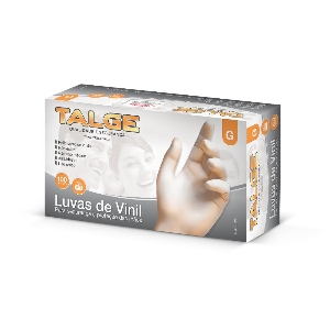 TALGE LUVA VINIL C/PO G 100UN