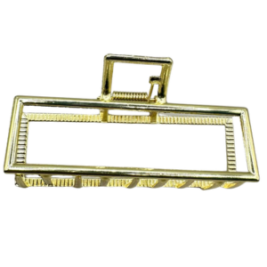 PLATINA PIRANHA RETANGULO METAL GRANDE DOURADA CB4507
