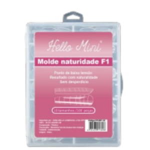 H MINI UNHA MOLDE F1 TRANSPARENTE 120UN OY1397-9