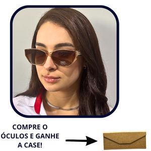 OCULOS SOL POLARIZADO+CASE DOURADA 70-4 C3